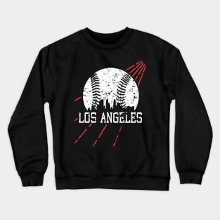 Los Angeles LA City Skyline Baseball Vintage Gameday Dodger Crewneck Sweatshirt